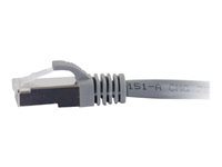 C2G Cat6a Booted Shielded (STP) Network Patch Cable - Kytkentäkaapeli - RJ-45 (uros) to RJ-45 (uros) - 10 m - STP - CAT 6a - valettu, piikitön, säikeinen - harmaa 89922