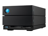 LaCie 2big Dock STLG16000400 - Kiintolevyasemaryhmä - 16 Tt - 2 telineet (SATA-600) - HDD 8 Tt x 2 - Thunderbolt 4, USB 3.2 Gen 2 (ulkoinen) - sekä 5 vuoden tietojen palautuksen huoltosuunnitelma STLG16000400